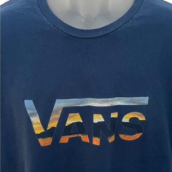 VANS Sunset Waves Logo Skate Surf Tee Shirt Men XL - Picture 2 of 5